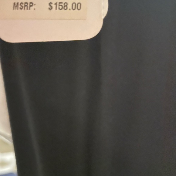 Splendid Black Racer Back Tea Length Dress - Picture 4 of 5